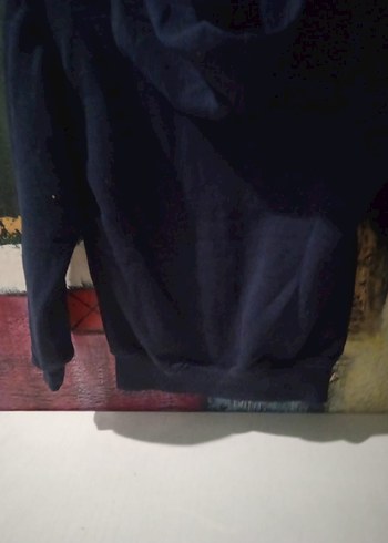 Erkek Çocuk Siyah Kapüşonlu Fermuarlı Sweatshirt - Görsel 5