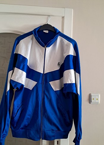 m Beden Mavi Fermuarlı Erkek Sweatshirt