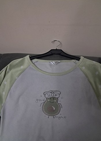 Gri Baskılı Uzun Kollu kadın Tişörtü - Görsel 15