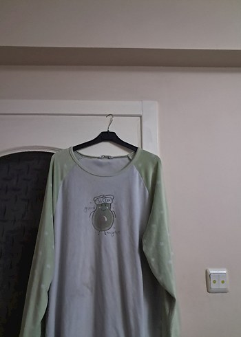 Gri Baskılı Uzun Kollu kadın Tişörtü - Görsel 4