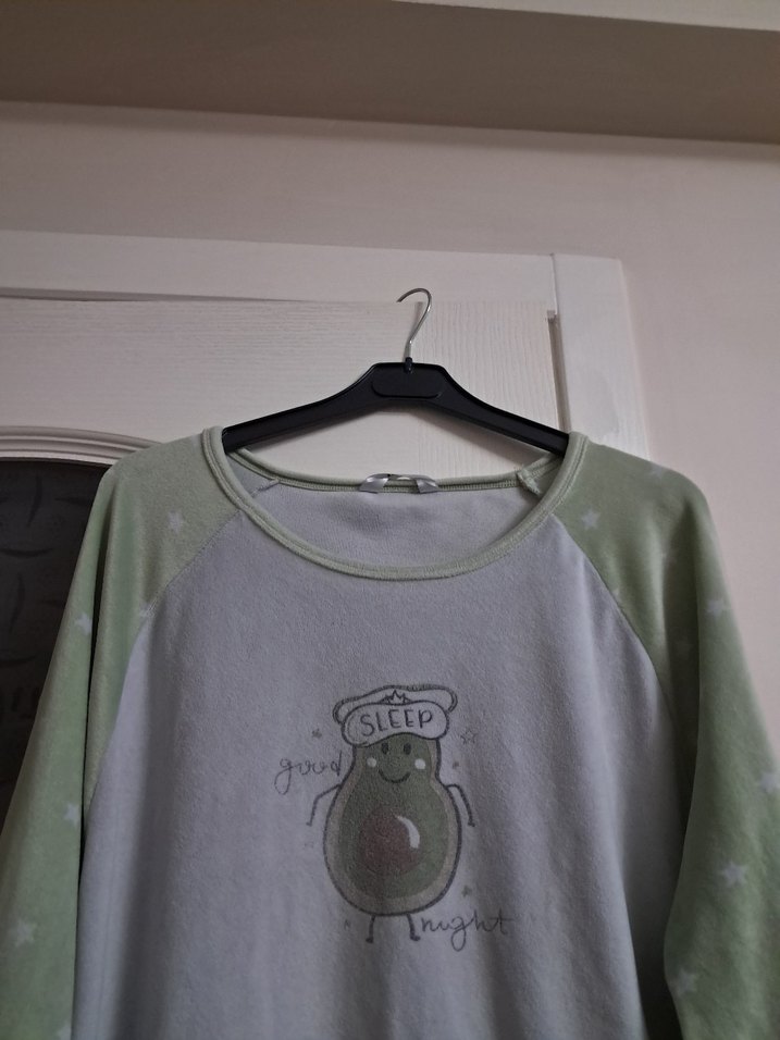 Gri Baskılı Uzun Kollu kadın Tişörtü - Görsel 5