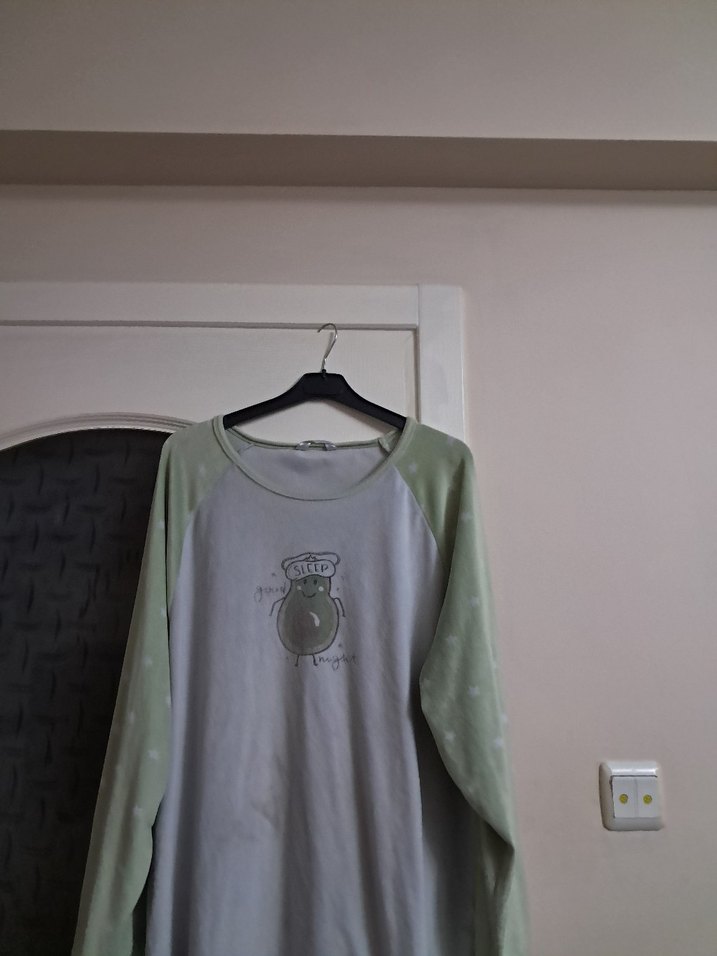 Gri Baskılı Uzun Kollu kadın Tişörtü - Görsel 4