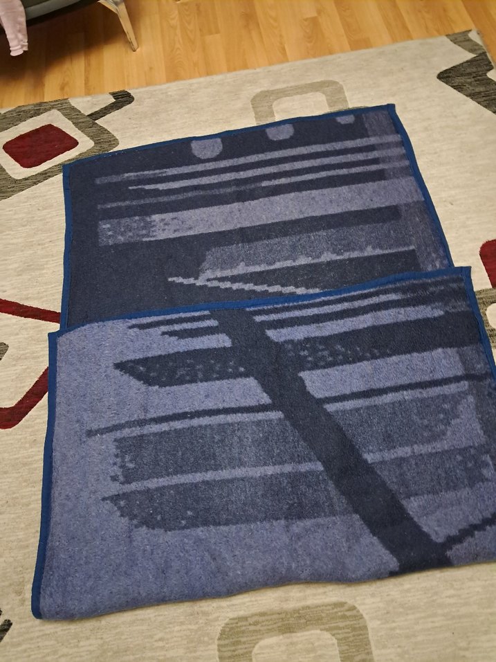 Uzun Lacivert battaniye - Görsel 2