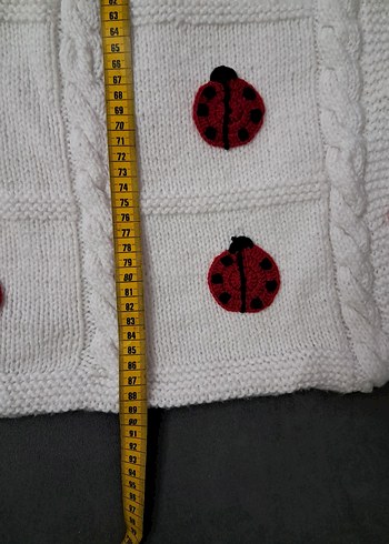 Nakışlı Örme Beyaz Çocuk Battaniyesi - Görsel 2