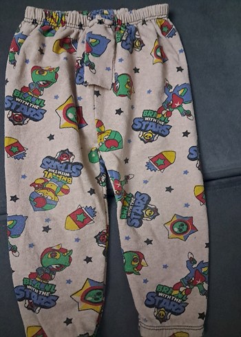 Kız Çocuk Gri Düğmeli Baskılı Tayt - Görsel 11