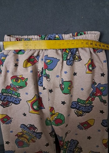 Kız Çocuk Gri Düğmeli Baskılı Tayt - Görsel 10