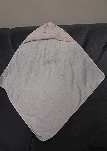 Kapüşonlu Gri Çocuk bornoz - Görsel 5