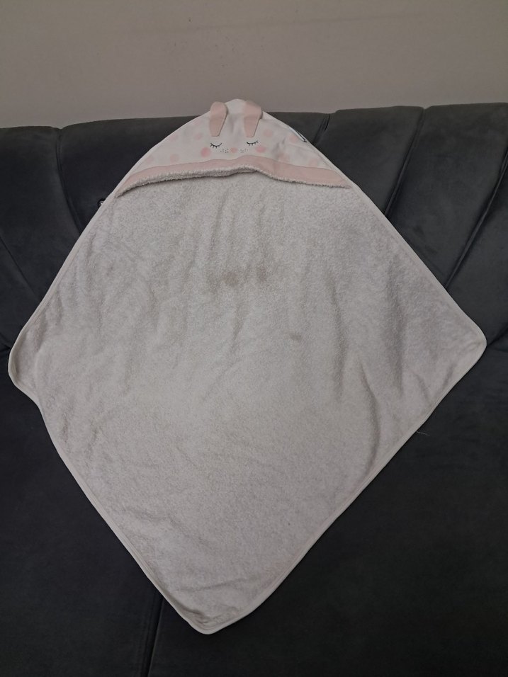 Kapüşonlu Gri Çocuk bornoz - Görsel 5