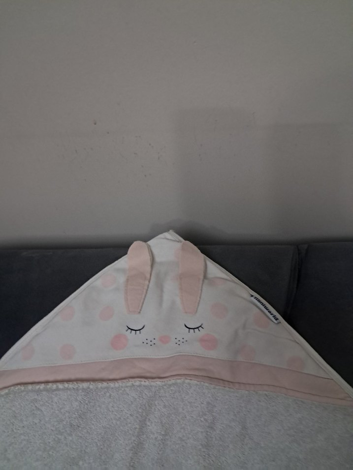 Kapüşonlu Gri Çocuk bornoz - Görsel 4