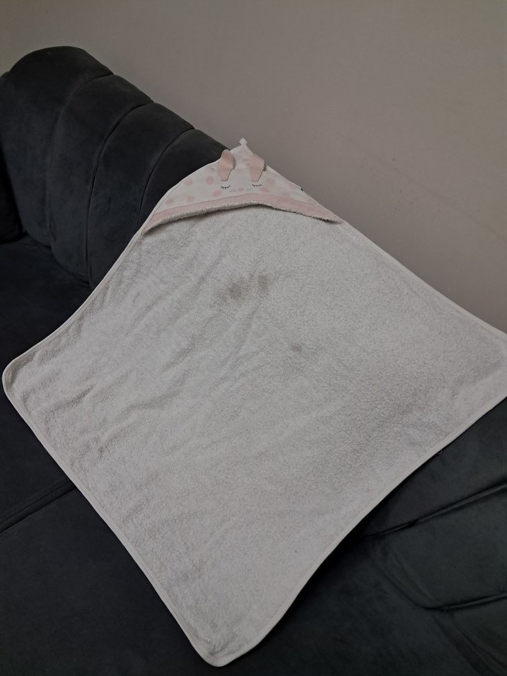 Kapüşonlu Gri Çocuk bornoz - Görsel 3