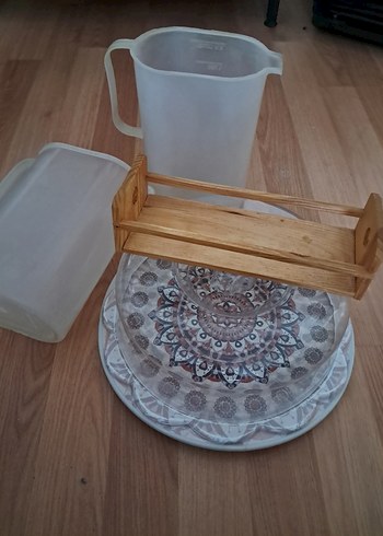 Bohem Tarzda Beyaz Tabak ve Sürahi Seti - Görsel 5