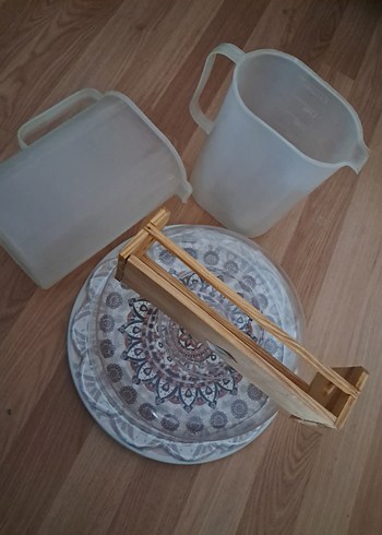 Bohem Tarzda Beyaz Tabak ve Sürahi Seti - Görsel 6