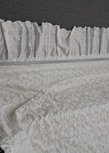 Gri İşlemeli Yatak Örtüsü - Görsel 12