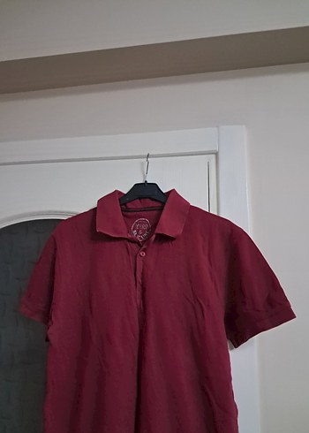 Bordo Keten Erkek Polo Tişört - Görsel 3