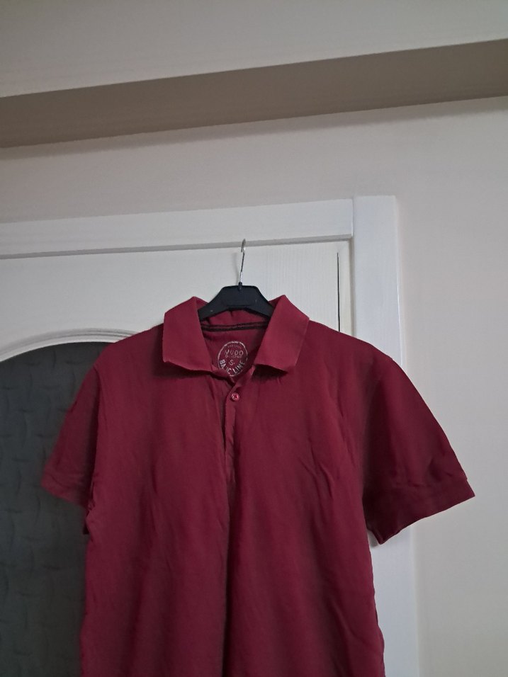 Bordo Keten Erkek Polo Tişört - Görsel 3