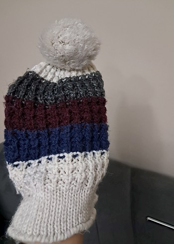 Kadın Çok Renkli Örgü Bere - Görsel 9