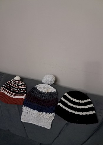 Kadın Çok Renkli Örgü Bere - Görsel 2