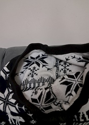 Siyah Desenli çocuk  Triko Eşofman - Görsel 4