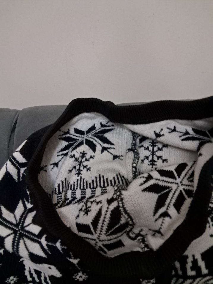 Siyah Desenli çocuk  Triko Eşofman - Görsel 4