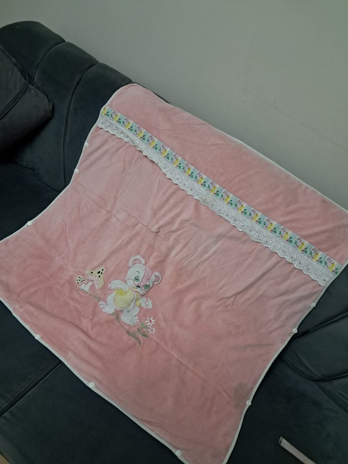 Pembe Nakışlı Çocuk Battaniyesi - Görsel 3