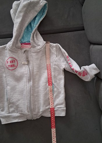 Kapüşonlu Fermuarlı Erkek Çocuk Gri Sweatshirt - Görsel 5