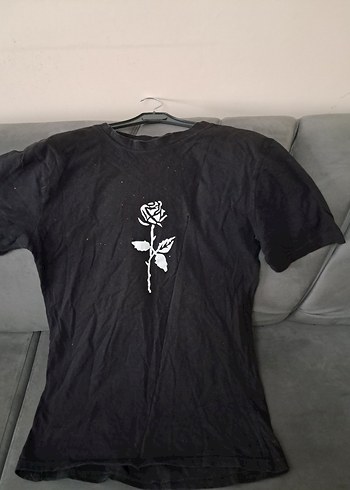 Pamuk Siyah Baskılı kadın Tişörtü - Görsel 11