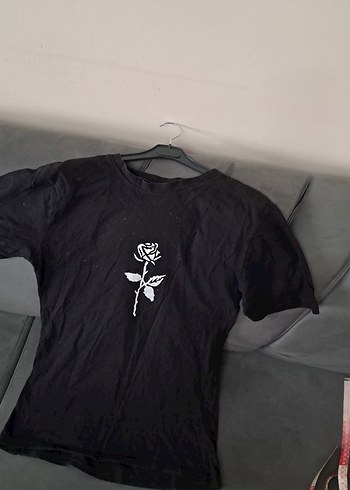 Pamuk Siyah Baskılı kadın Tişörtü - Görsel 9