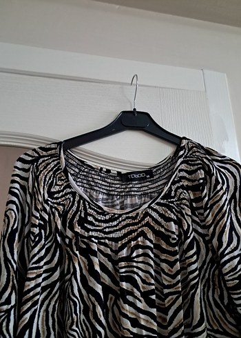 Gri Zebra Desenli kadın Midi Tunik - Görsel 6