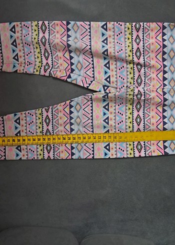 Renkli Desenli Kız Tayt - Görsel 7