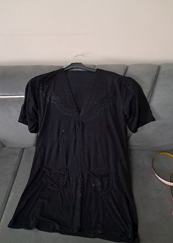 Siyah Midi Kadın Gevşek Kesim Giy-Çık - Görsel 11