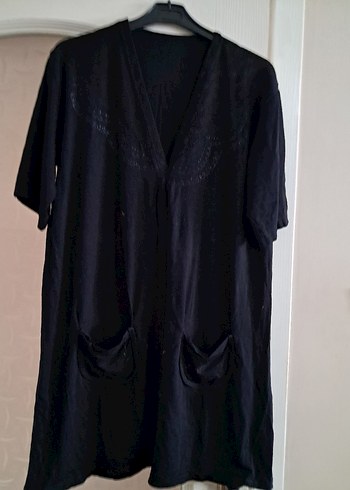 Siyah Midi Kadın Gevşek Kesim Giy-Çık - Görsel 3