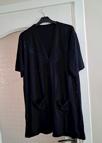 Siyah Midi Kadın Gevşek Kesim Giy-Çık - Görsel 2