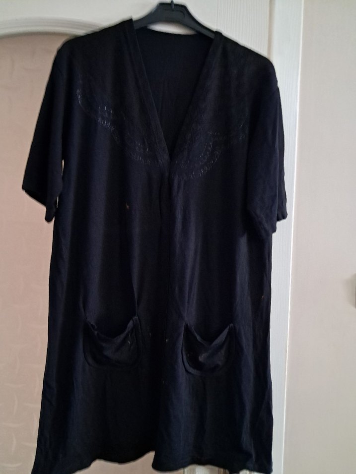 Siyah Midi Kadın Gevşek Kesim Giy-Çık - Görsel 3