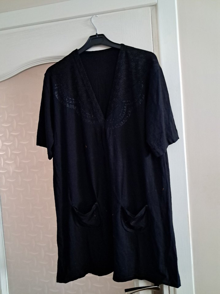 Siyah Midi Kadın Gevşek Kesim Giy-Çık - Görsel 2