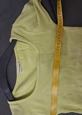 Kadın Yeşil Uzun Kollu Crop Top - Görsel 7