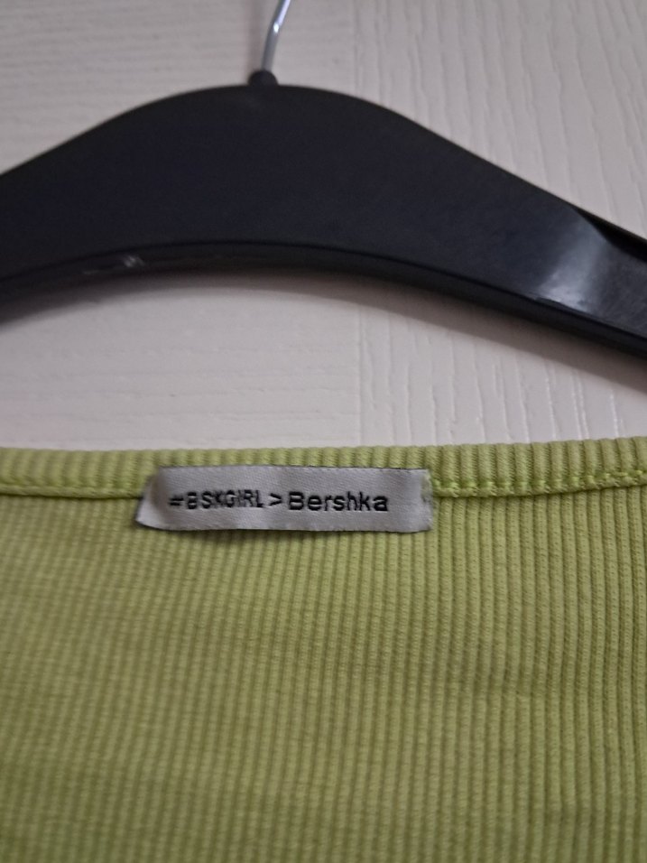 Kadın Yeşil Uzun Kollu Crop Top - Görsel 5