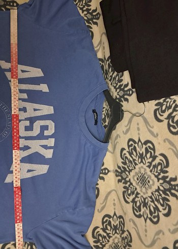 Mavi Oversize Denim Erkek Tişört - Görsel 6