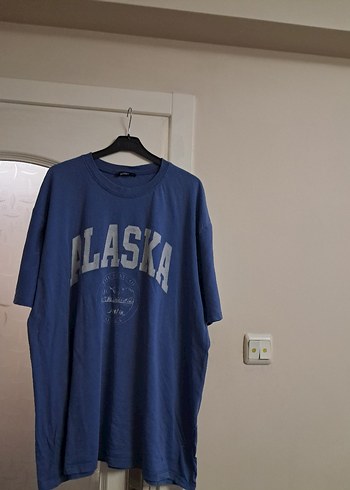 Mavi Oversize Denim Erkek Tişört - Görsel 2