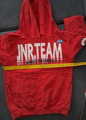 Kırmızı Kapüşonlu Erkek Sweatshirt - Görsel 6