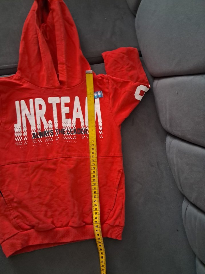 Kırmızı Kapüşonlu Erkek Sweatshirt - Görsel 4