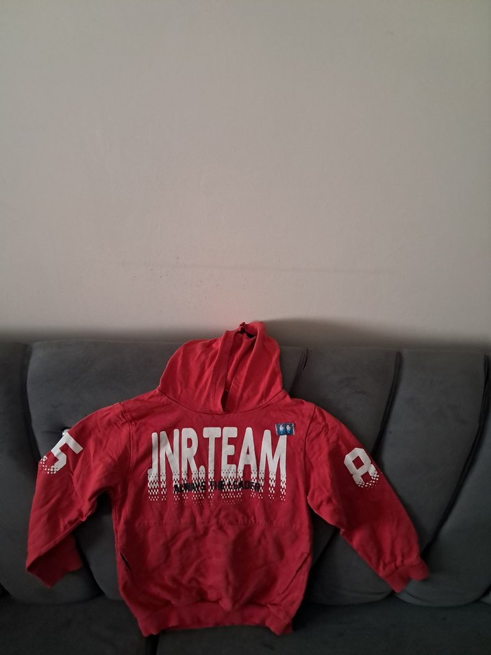 Kırmızı Kapüşonlu Erkek Sweatshirt - Görsel 2