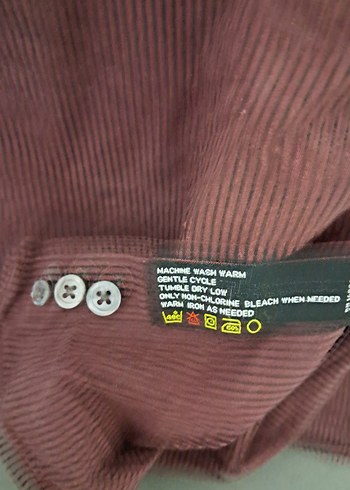Bordo Oversize Keten Erkek Gömlek - Görsel 15