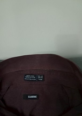 Bordo Oversize Keten Erkek Gömlek - Görsel 14