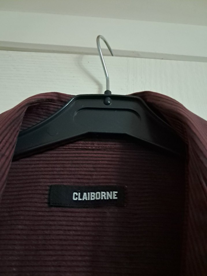 Bordo Oversize Keten Erkek Gömlek - Görsel 5