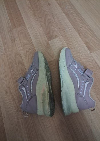 Kız Çocuk Gri Sneakers Velcro Bantlı - Görsel 5