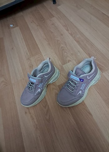 Kız Çocuk Gri Sneakers Velcro Bantlı - Görsel 6