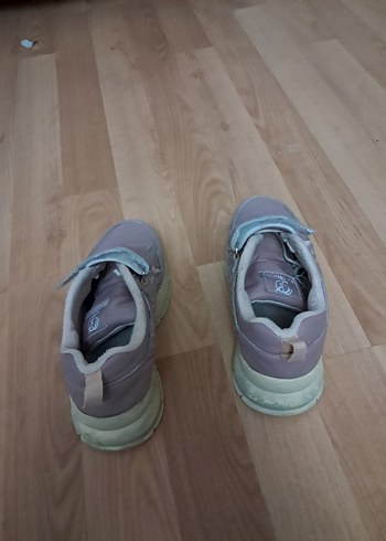 Kız Çocuk Gri Sneakers Velcro Bantlı - Görsel 3