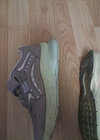 Kız Çocuk Gri Sneakers Velcro Bantlı - Görsel 8