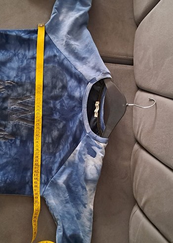 Erkek Çocuk Mavi Batik Desenli Sweatshirt - Görsel 11