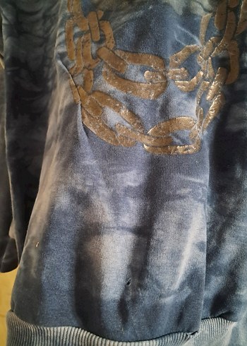 Erkek Çocuk Mavi Batik Desenli Sweatshirt - Görsel 7